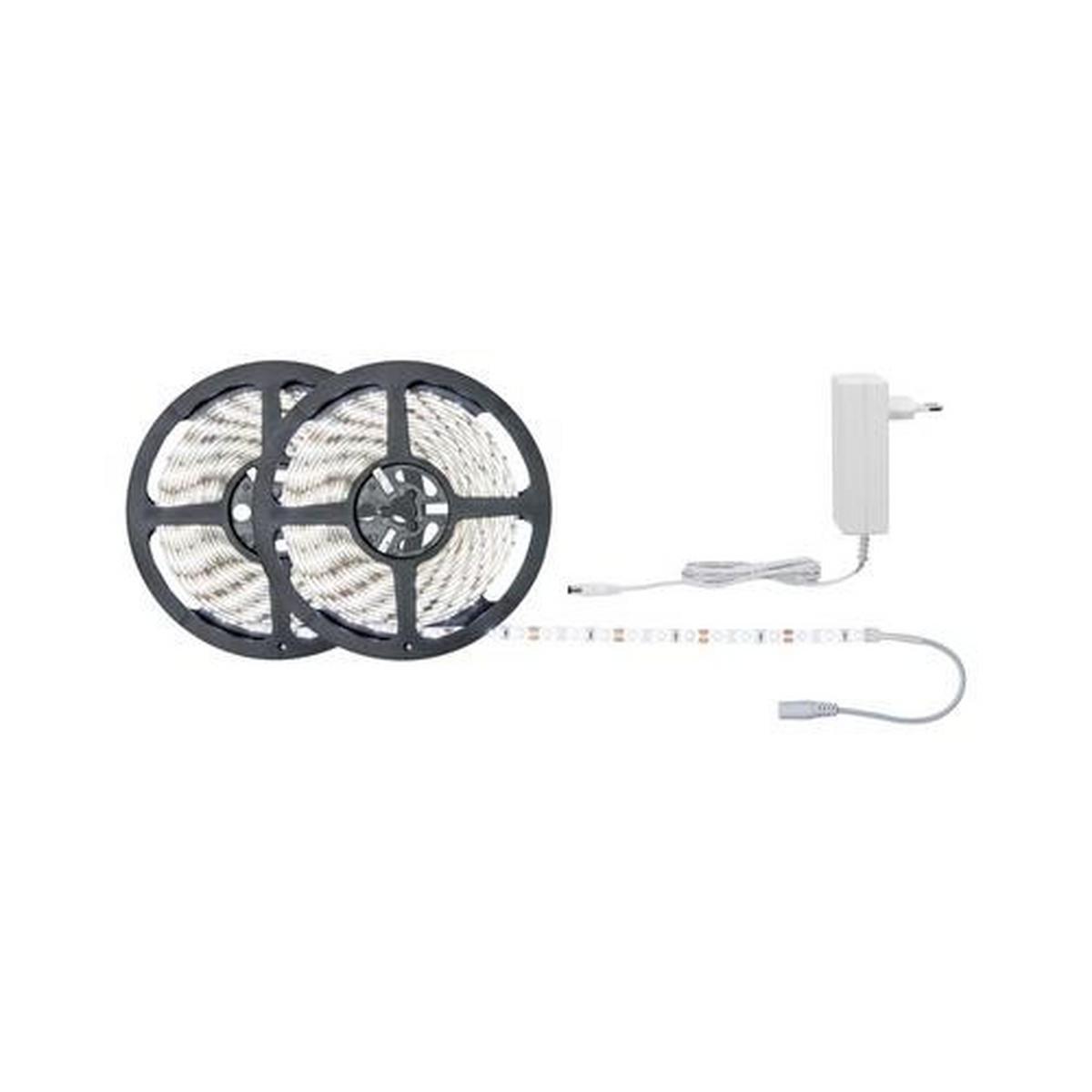 Led-streifen Set Farbwechsler L:7,50m + Fernbedienung - Weiß, Design, Kunststoff/Metall (750/1/0,3cm) - Paulmann