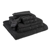 SADA RUČNÍKŮ A OSUŠEK MELANIE - černá, textil (25/35/8cm) - Mömax