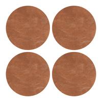 Sada podložiek LEVI - hnedá, Modern, plast (10cm) - Gourmesto