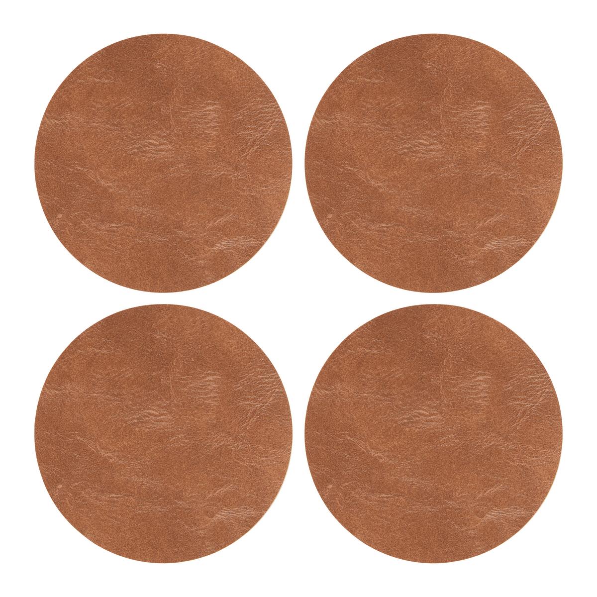 Sada podložiek LEVI - hnedá, Modern, plast (10cm) - Gourmesto