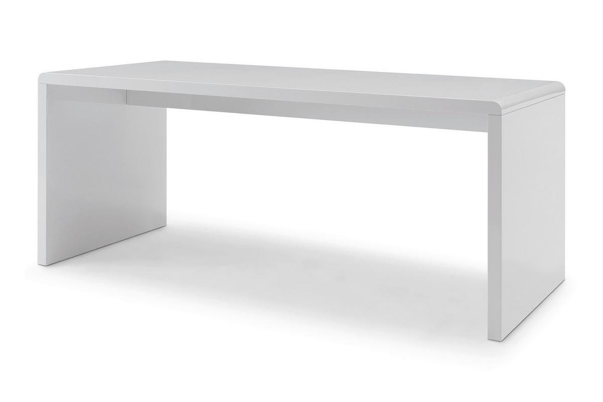 Schreibtisch Weiß Hochlganz L: 180cm - Weiß Hochglanz, MODERN, Holzwerkstoff (180/80/75cm) - Livetastic
