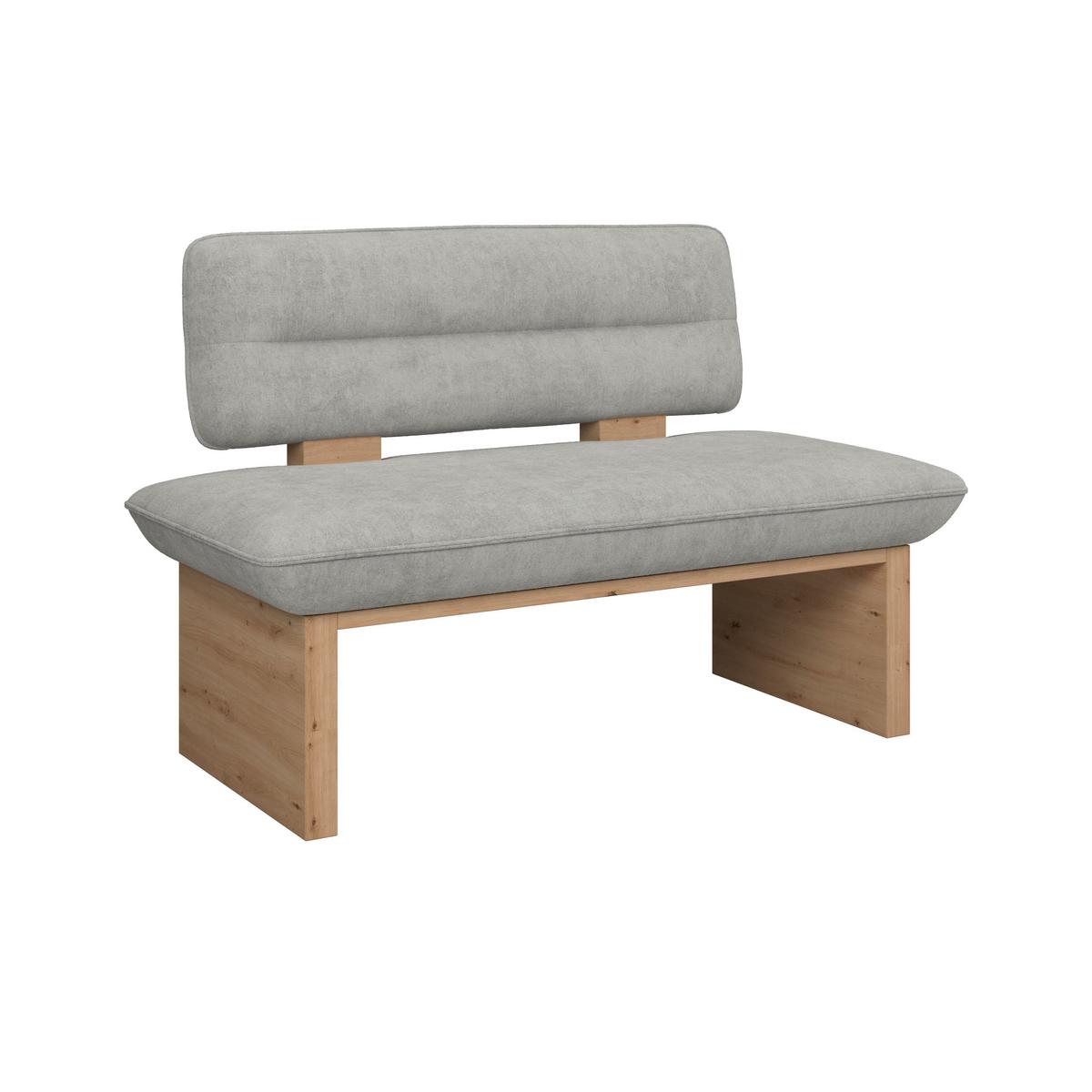 SITZBANK BELUNA II - Eichefarben/Hellgrau, KONVENTIONELL, Holzwerkstoff/Textil (120/87/67cm) - James Wood