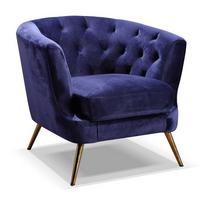 Fotel Lita - kék, Modern, textil/fém (89/78/83cm) - Ti'me