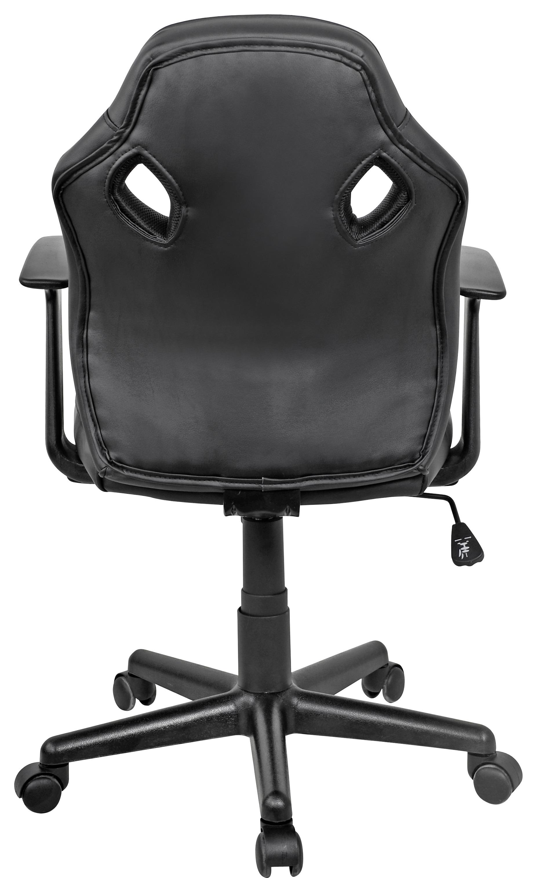 Bürostuhl Billy mit Armlehnen Lederlook Schwarz/Grau/Grün