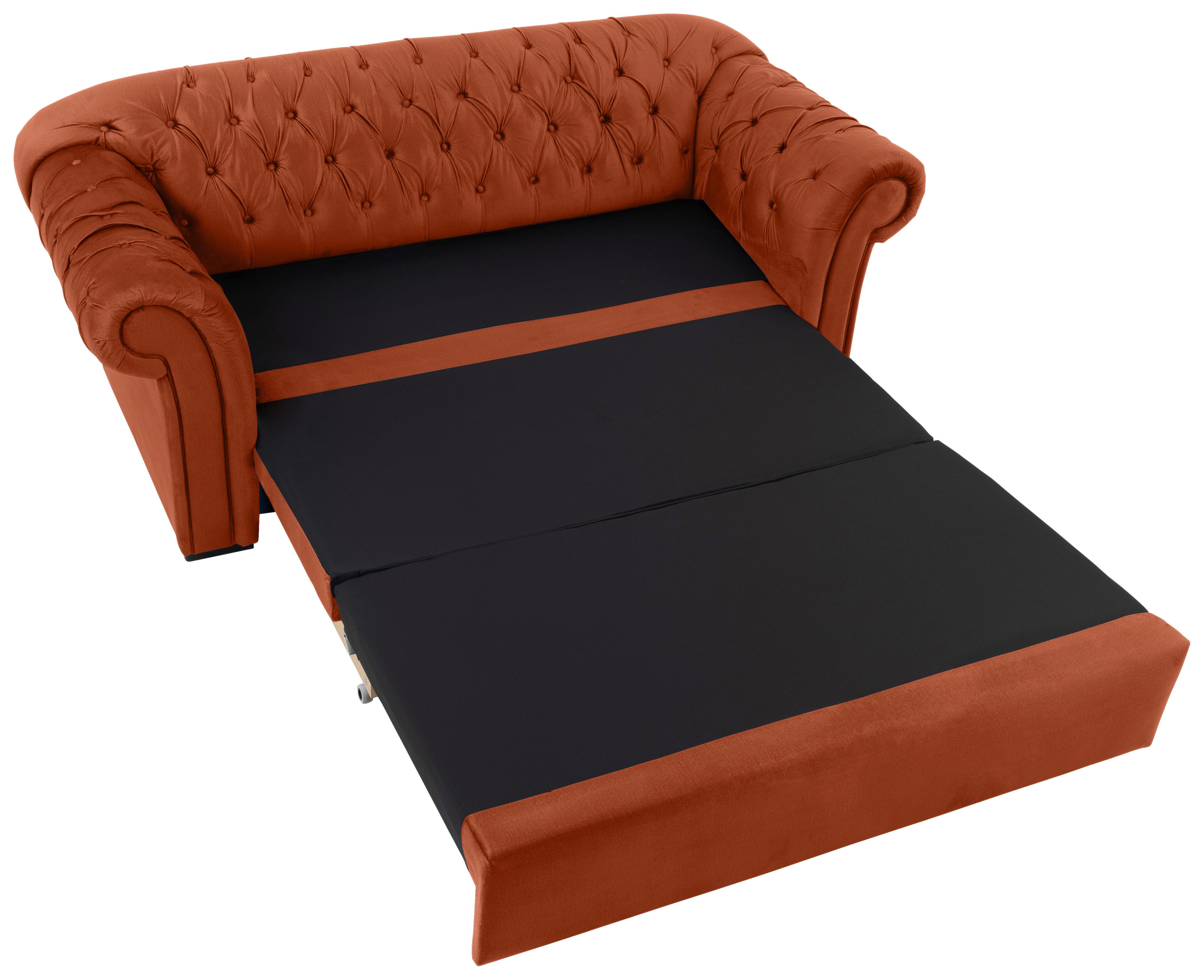 Schlafsofa Cupido - Rostfarben/Schwarz, Design, Textil (213/86/99cm) - MID.YOU