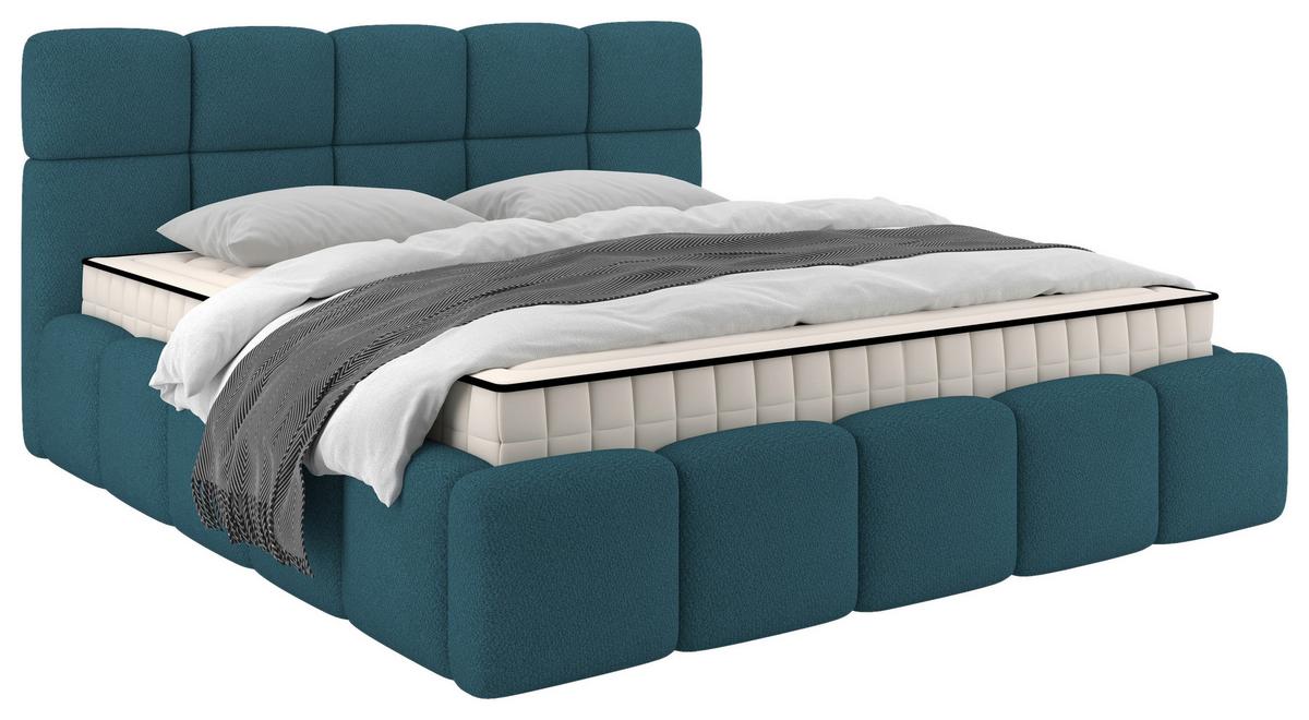 Polsterbett Cloudy M. Matratze Türkis, Lf: 180x200 Cm - Türkis, Trend, Holz/Holzwerkstoff (180/200cm) - Luca Bessoni