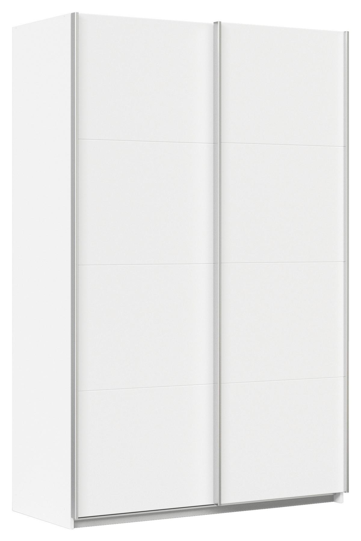 Schwebetürenschrank B: 136cm Feldkirch Alpinweiß - Weiß, MODERN, Holzwerkstoff (136/210/62cm)