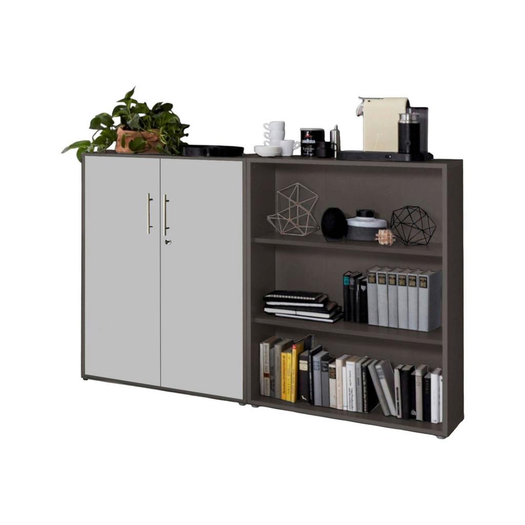 AKTENSCHRANK OFFICE EDITION-SW SET 1 NIEDR.