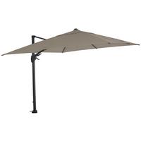 Ampelschirm Bl: 300x300cm Anthrazit/Taupe - Taupe/Anthrazit, MODERN, Textil/Metall (300/300cm) - Siena Garden
