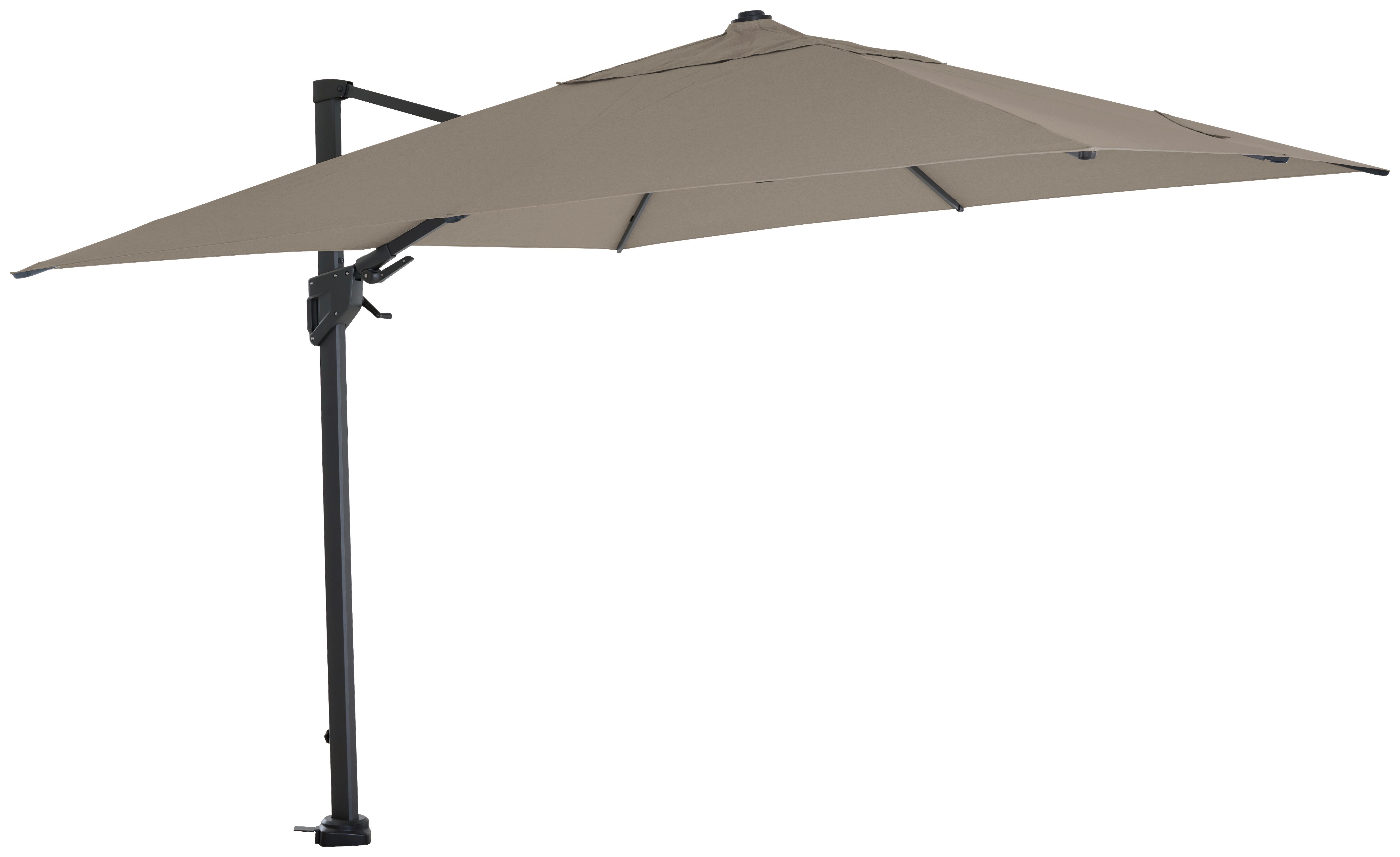 Ampelschirm Bl: 300x300cm Anthrazit/taupe