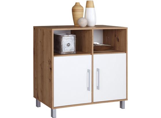 Kommode Box B:98cm Artisan Eiche /Weiß - Eichefarben/Alufarben, MODERN, Holzwerkstoff (99/85/40cm) Kommode Box B:98cm Artisan Eiche /Weiß - Eichefarben/Alufarben, MODERN, Holzwerkstoff (99/85/40cm)