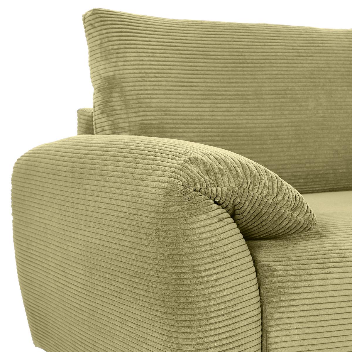 Ecksofa Cuty Hellgrün S: 266x180 cm - Schwarz/Hellgrün, KONVENTIONELL, Textil (266/180cm) - MID.YOU