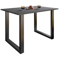 JEDÁLENSKÝ STÔL XONA - čierna/antracitová, Design, kov/kompozitné drevo (110/80/76cm) - MID.YOU