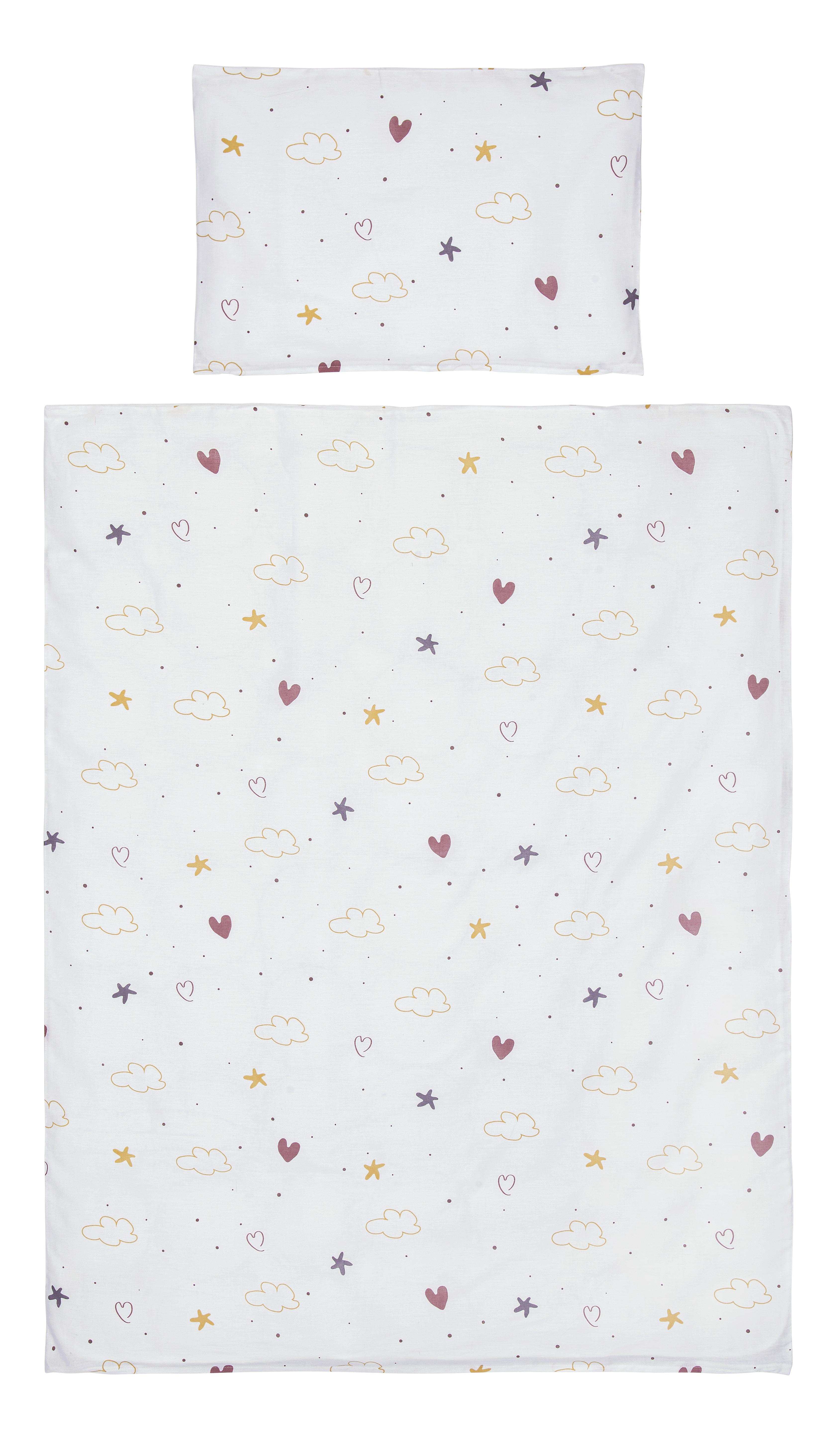 Detská Posteľná Bielizeň Sammy, 40/60+100/135cm - biela, Moderný, textil (100/135cm) - Premium Living
