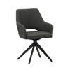 Stuhl Asher Anthrazit, B: 54,5 Cm - Anthrazit/Schwarz, MODERN, Textil/Metall (54,5/85/61,5cm) - MID.YOU