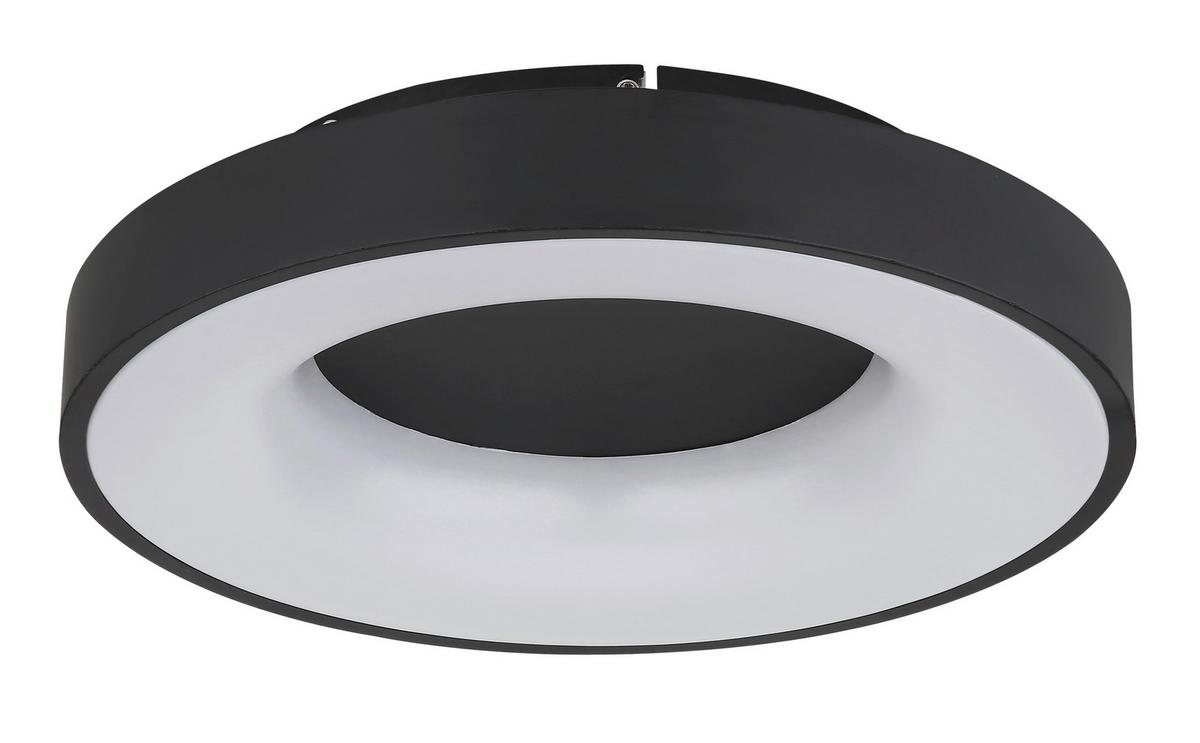 Led-deckenleuchte 41758-30b - Opal/Schwarz, Design, Kunststoff/Metall (40/10cm) - Globo