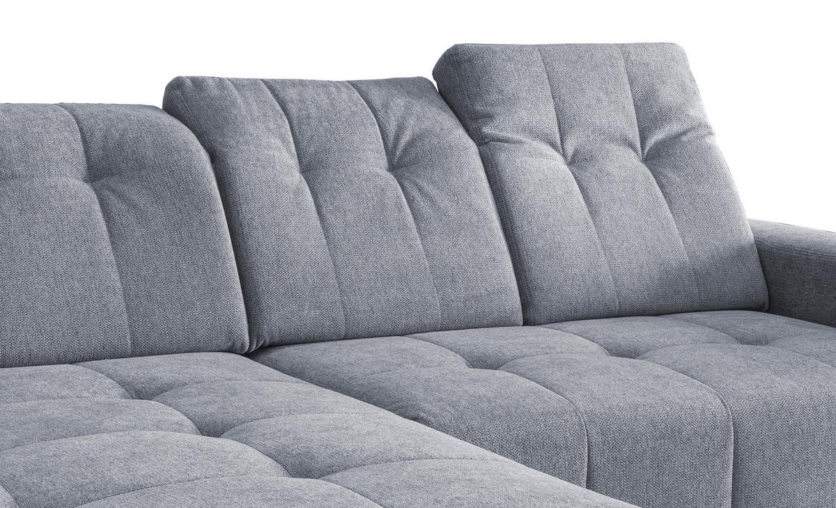 Ecksofa Mit Usb Anschluss Sano, Hellblau, S: 180x258 Cm - Schwarz/Hellblau, MODERN, Textil (180/258cm) - Livetastic