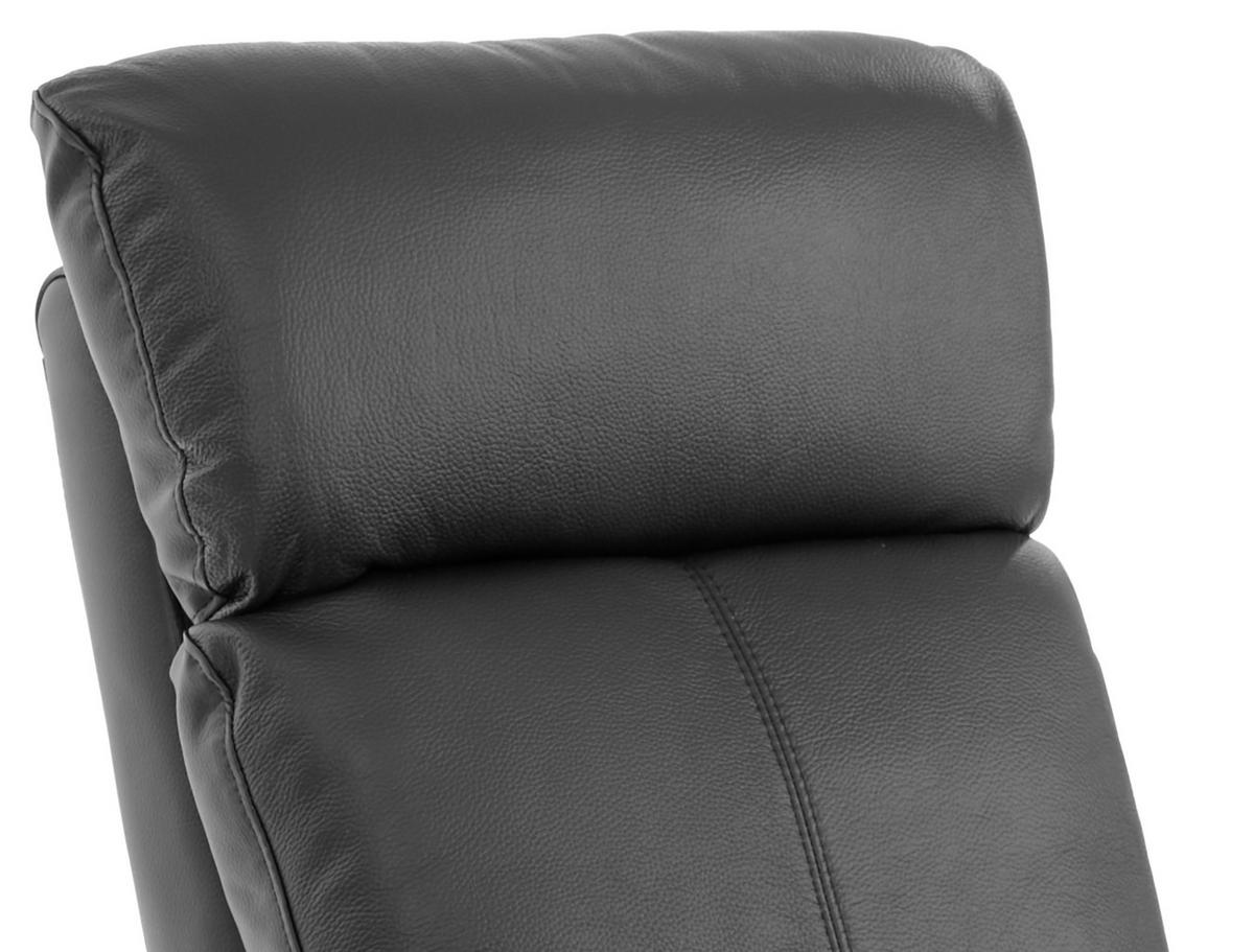 Tv-fotel Hamilton - fekete, Konventionell, bőr/textil (74/108/90cm) - Luca Bessoni