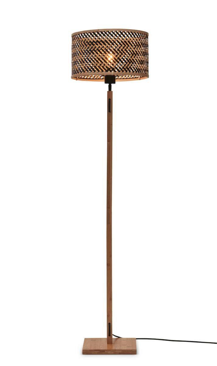 Stehleuchte Java Naturfarben/Schwarz B: 32 cm - Schwarz/Naturfarben, Trend (58/32/150cm) - Good & Mojo