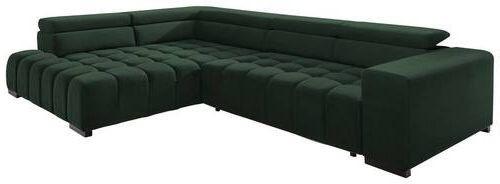 Eckschlafsofa Elias Neu Grün S: 201 Cm - Schwarz/Grün, Design, Textil (201/307cm) - Livetastic