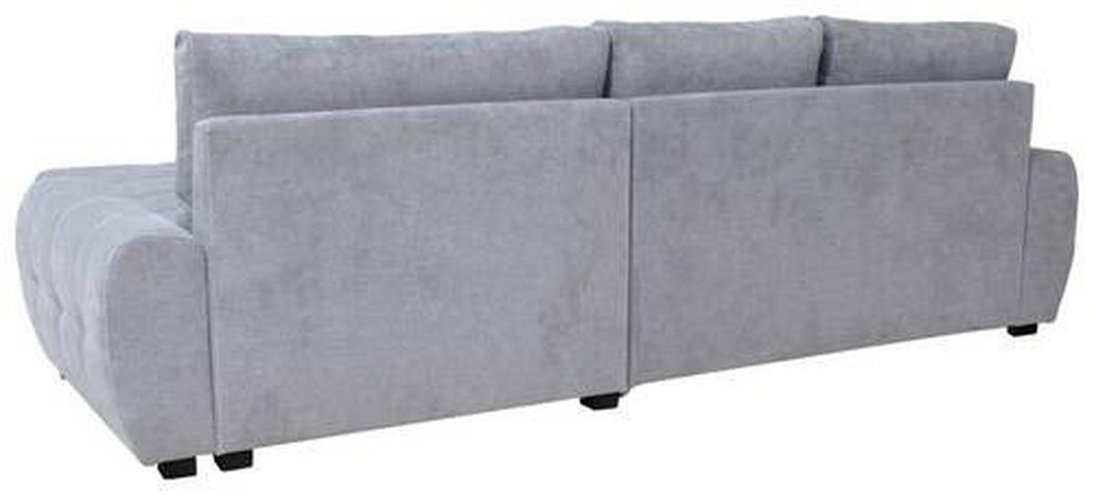 Ecksofa Mit Schlaffunktion Solar Hellgrau 277x175 Cm - Chromfarben/Hellgrau, Design, Textil (277/175cm) - Livetastic