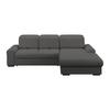 Ecksofa mit Bettfunktion Malaga New Chenille Graphit - Schwarz/Graphitfarben, KONVENTIONELL, Textil (286/203cm) - Ondega