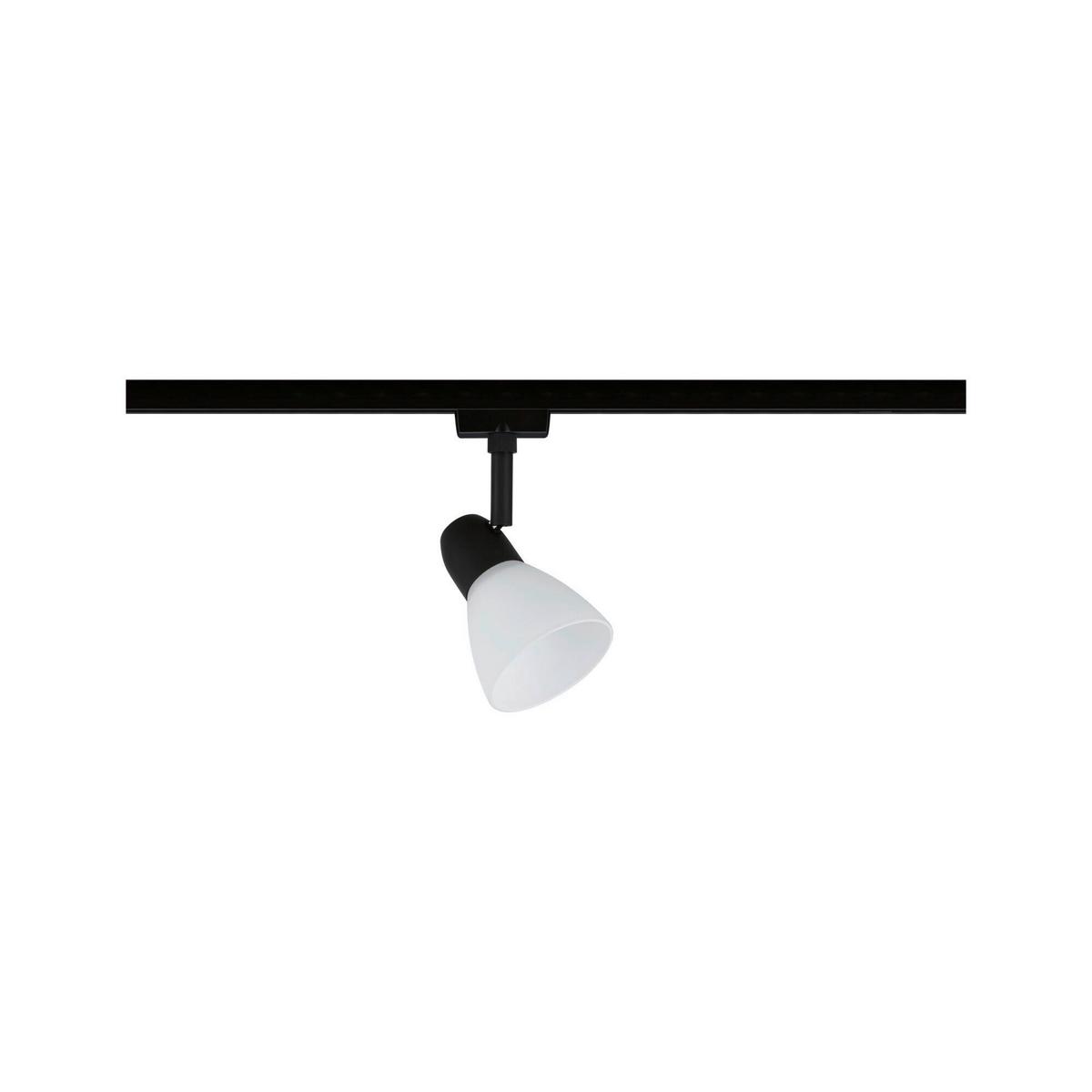 Schienensystem-Strahler 96987 Urail Caps - Opal/Schwarz, Design, Glas/Metall (8,3/14,8cm) - Paulmann