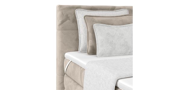 Boxspringbett mit Topper und Bettkasten 180x200 cm Medino - Taupe, KONVENTIONELL, Holz/Holzwerkstoff (180/200cm) - Luca Bessoni
