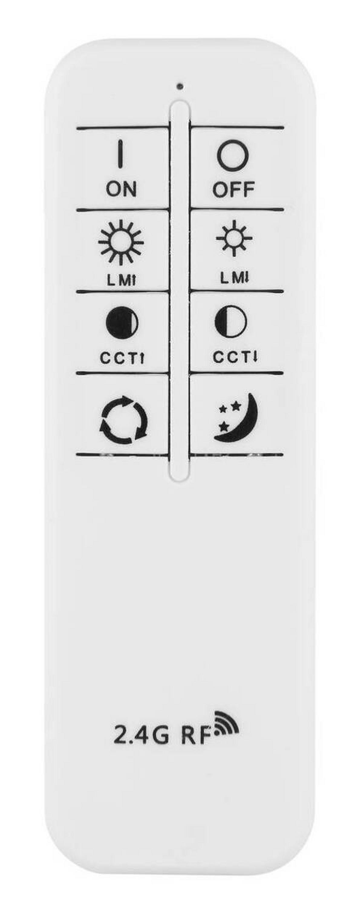 Led Mennyezeti Lámpa 41768-40 - sötétbarna/opál, Natur, műanyag/fa (58/50/10cm) - Globo