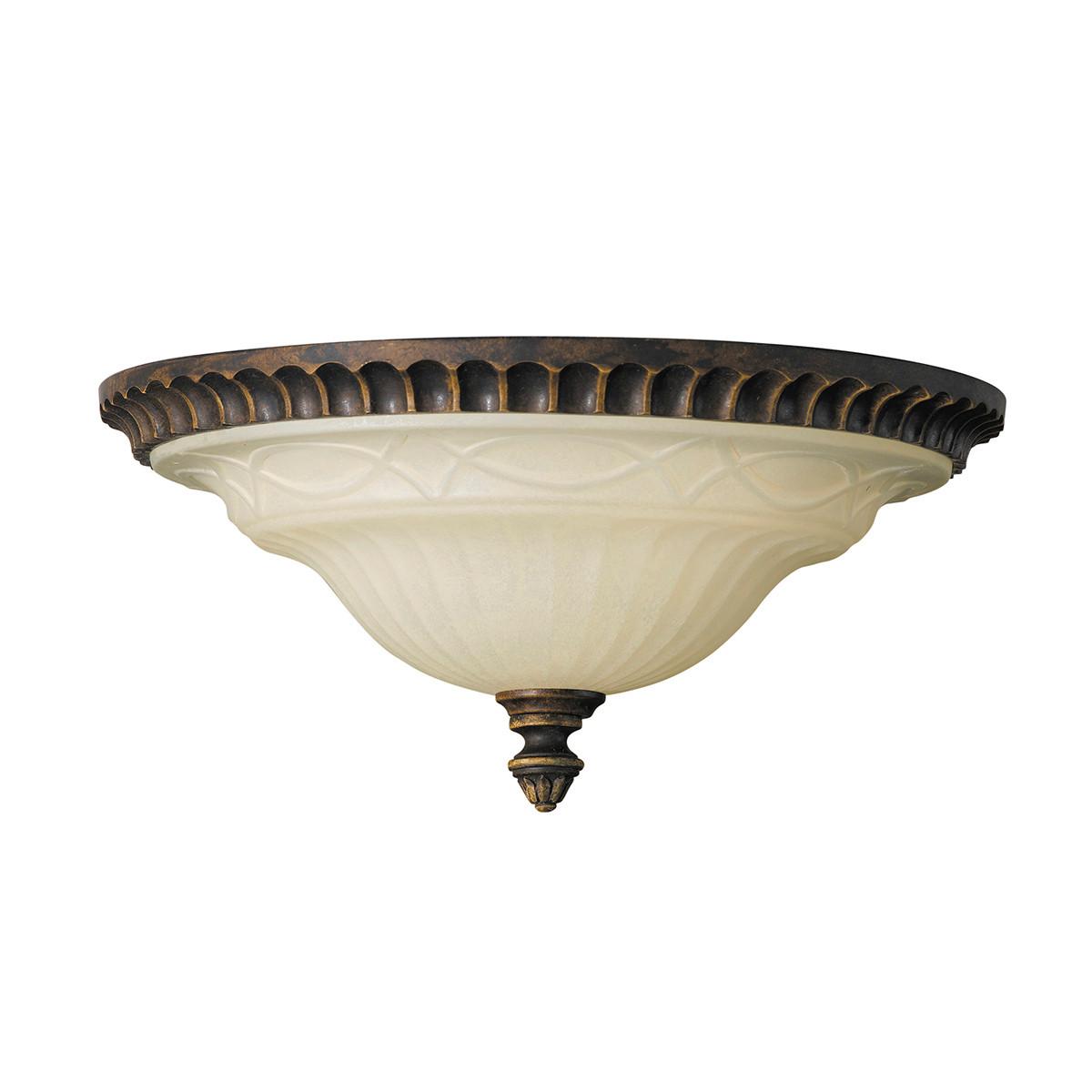 Deckenleuchte Fe-Drawing-Room-Fa - Braun, KONVENTIONELL, Glas/Metall (33/15.2cm) - Elstead Lighting