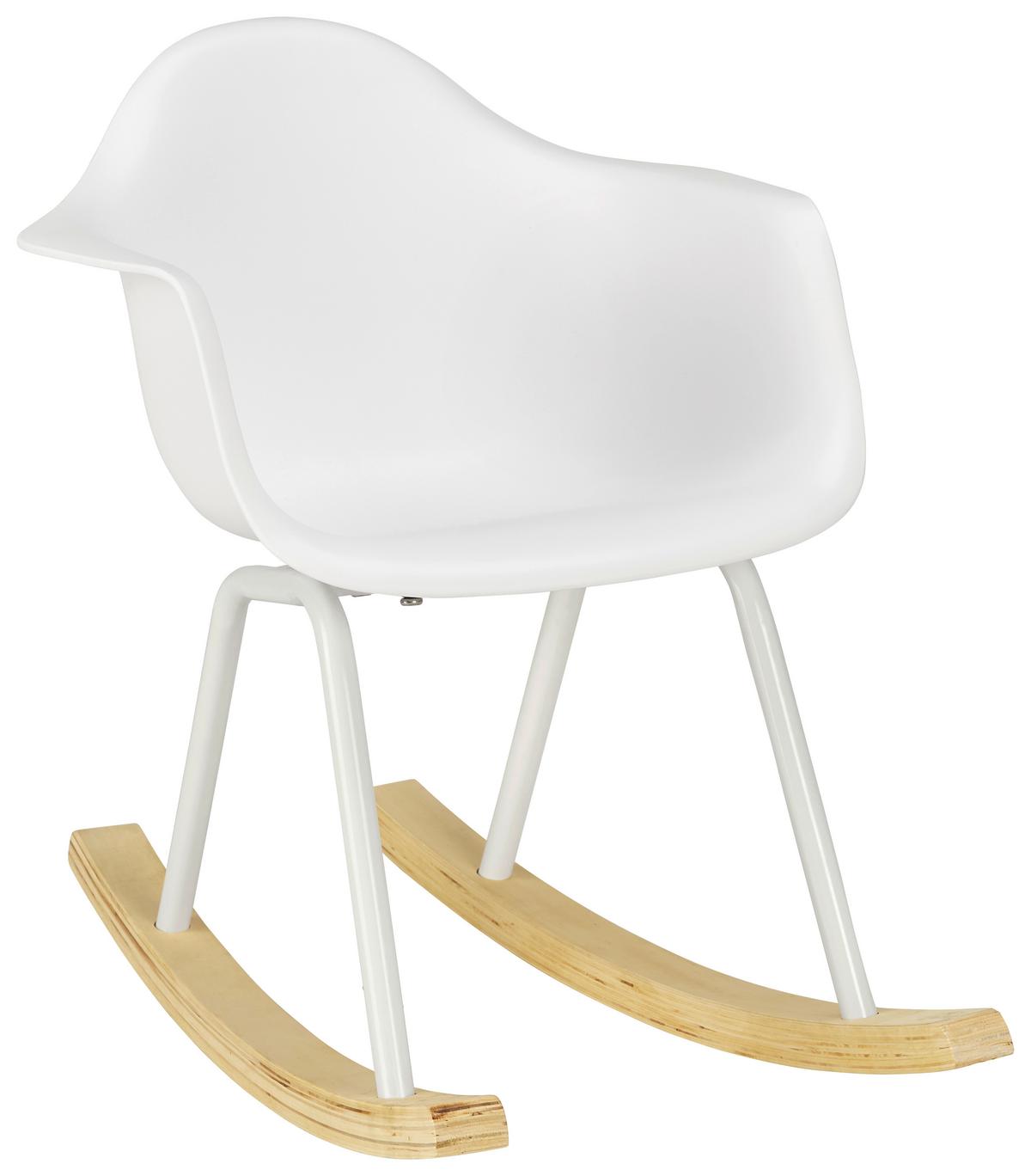 Dětská židle Bobby - bílá, Moderní, kov/dřevo (41,5/60/54cm) - Modern Living