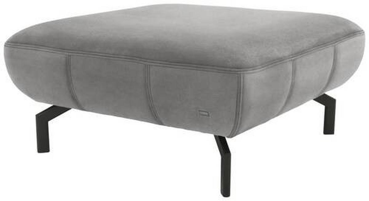Hocker Looks Xiii - Schwarz/Grau, Design, Textil (83/44/83cm) - LOOKS by W.Joop