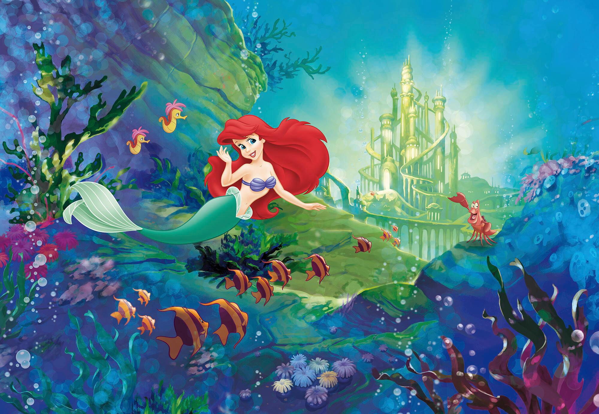 FOTOTAPETE Arielles´s Castle - Multicolor, Design, Papier (368/254cm) - Disney