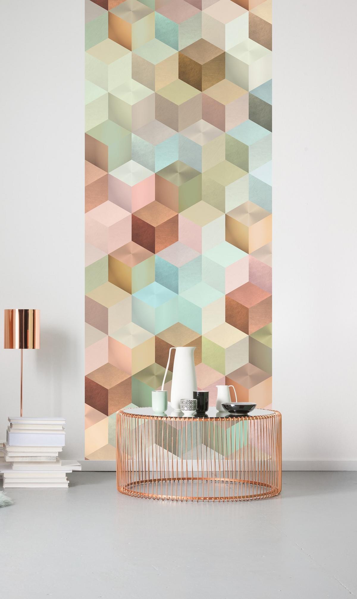 Vliestapete 6016a-Vd1 Cubes Panel - Design (100/250cm)