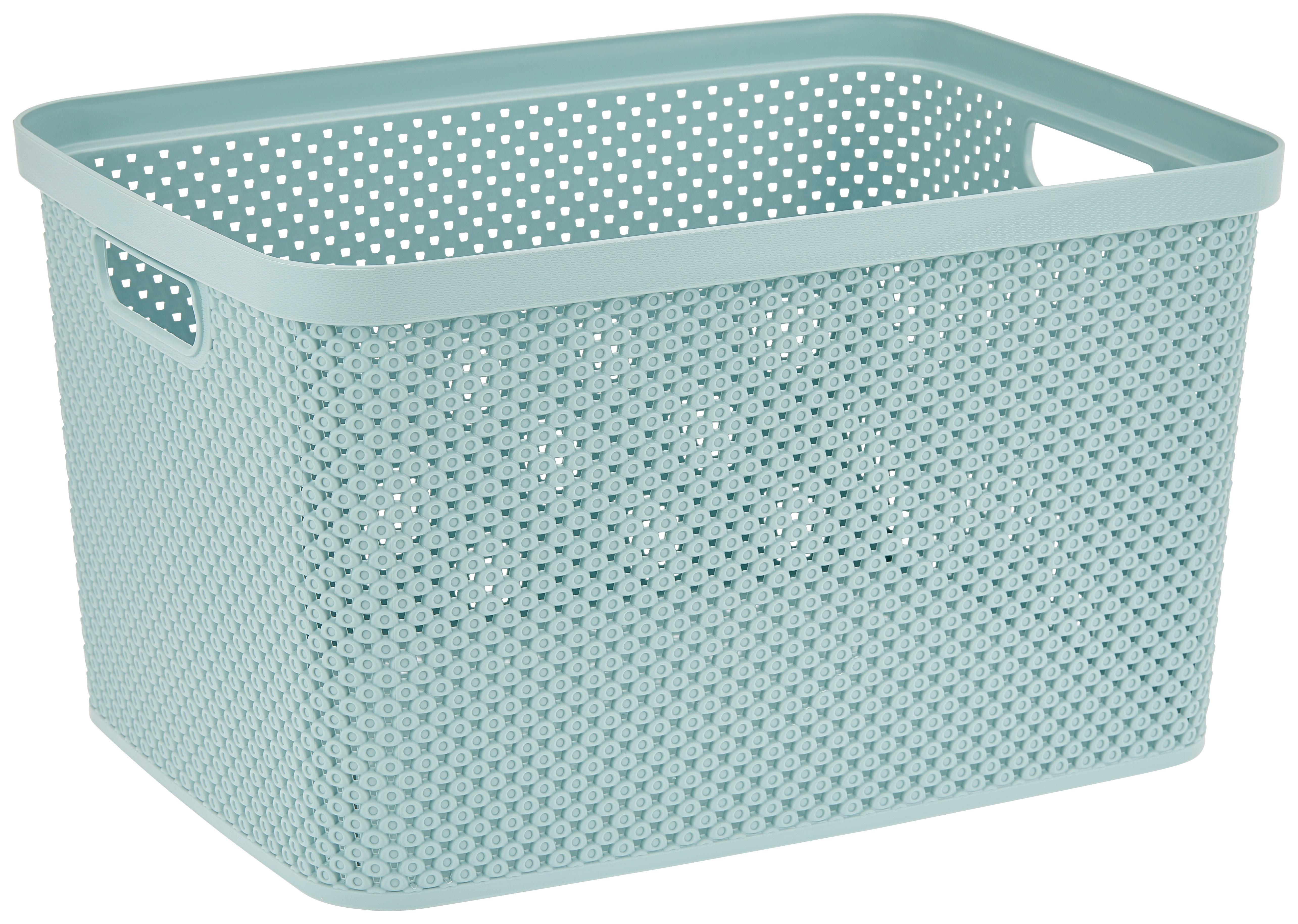 Aufbewahrungskorb Diamond 38,2x28 cm Kunststoff Mintgrün - Grün, Basics, Kunststoff (38,2/28/22,2cm) - Luca Bessoni