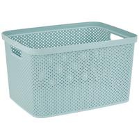 Aufbewahrungskorb Diamond 38,2x28 cm Kunststoff Mintgrün - Grün, Basics, Kunststoff (38,2/28/22,2cm) - Luca Bessoni
