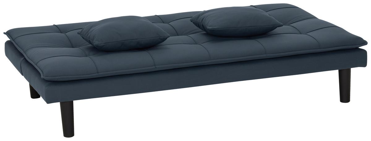 Schlafsofa Oslo - Blau/Schwarz, Basics, Textil (180/79/91cm) - P & B
