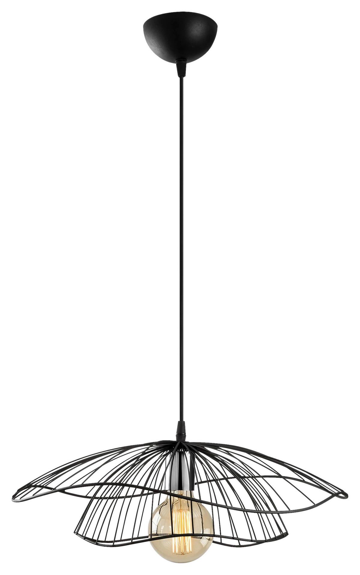Hängeleuchte, E27 Tel-6500 - Schwarz, Design, Metall (50/111cm) - P & B