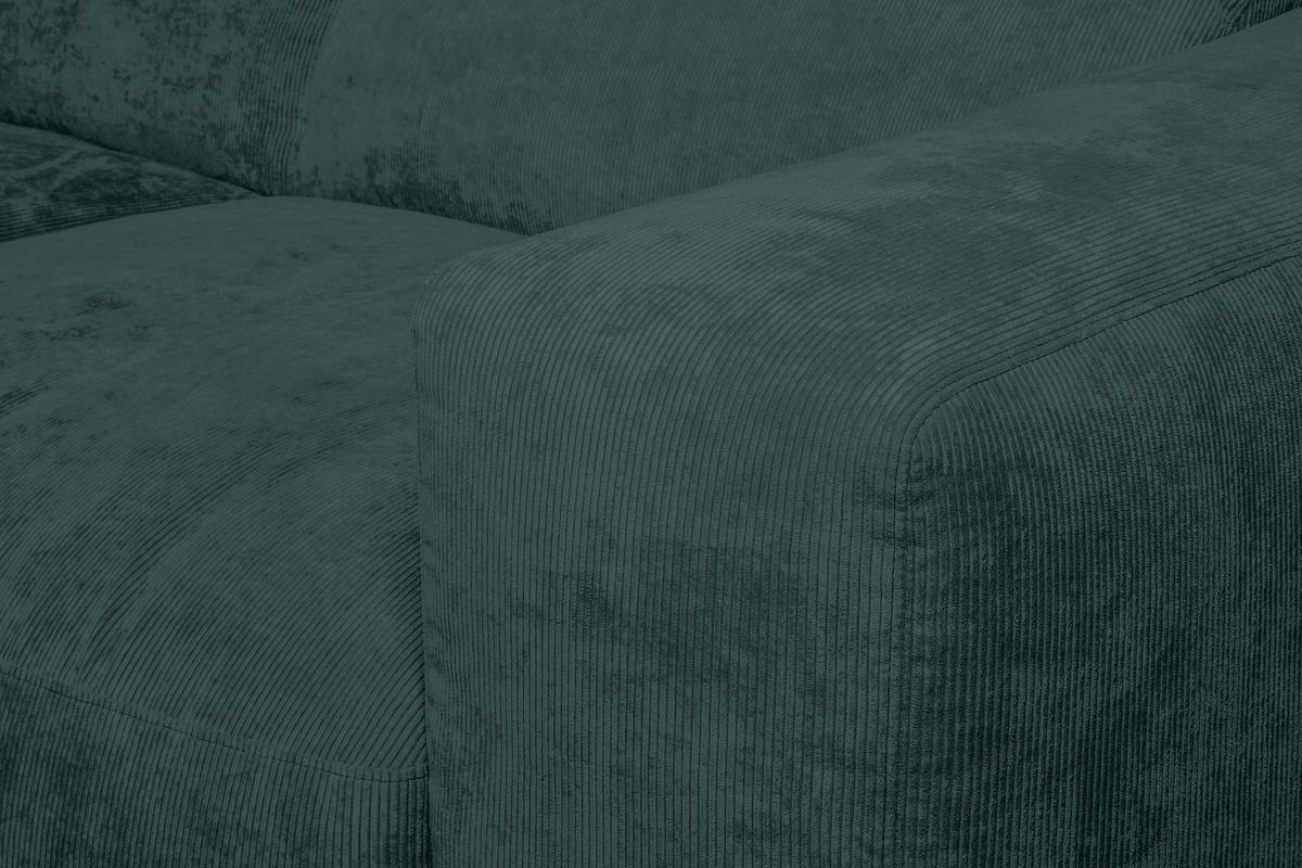 Ecksofa Hannah Grün 170x343 cm - Schwarz/Grün, Design, Textil (170/343cm) - MID.YOU