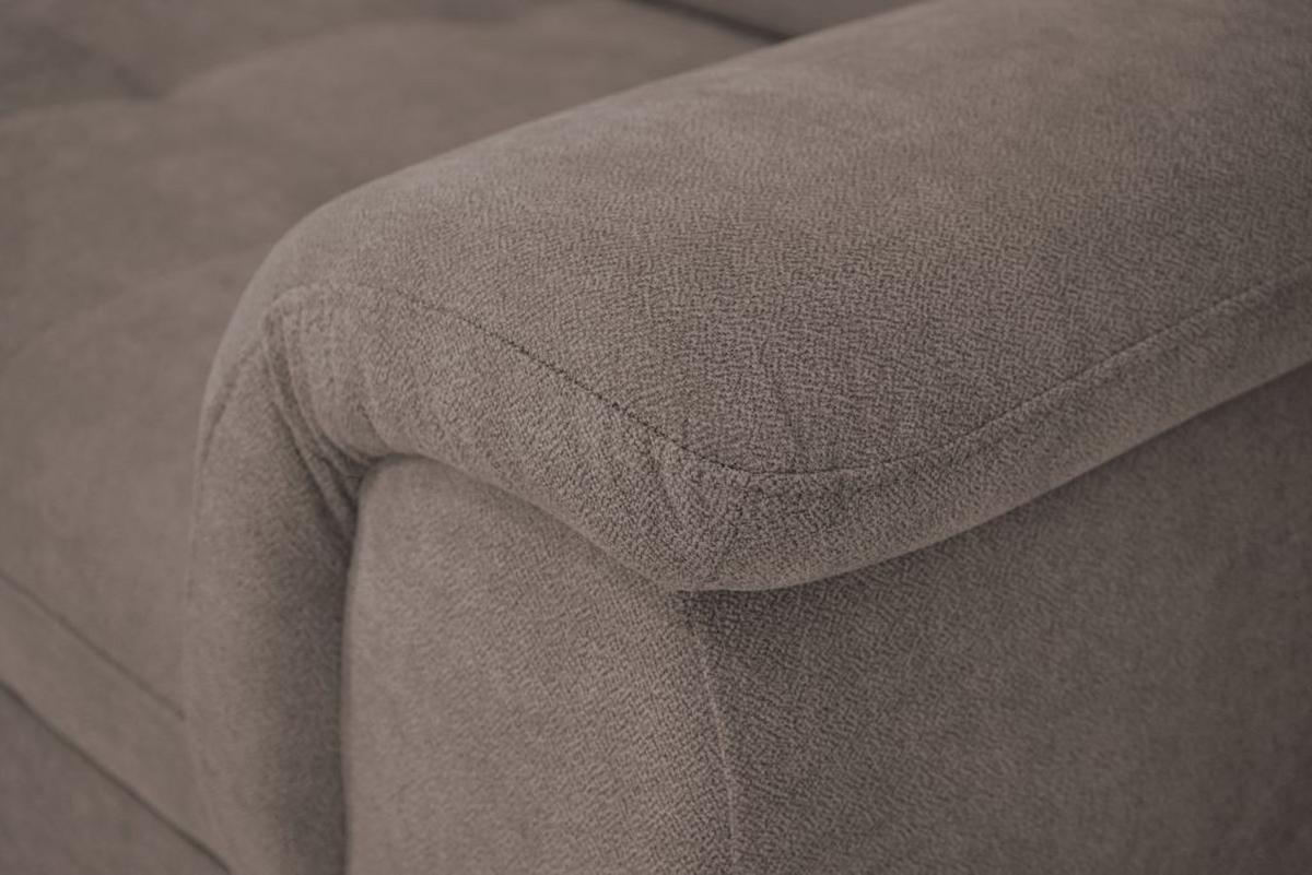 Rohová sedačka FALCO, levá, hnědá žinylka,2x op.hlavy - černá/hnědá, Konvenční, dřevo/kompozitní dřevo (183/251cm) - Ondega