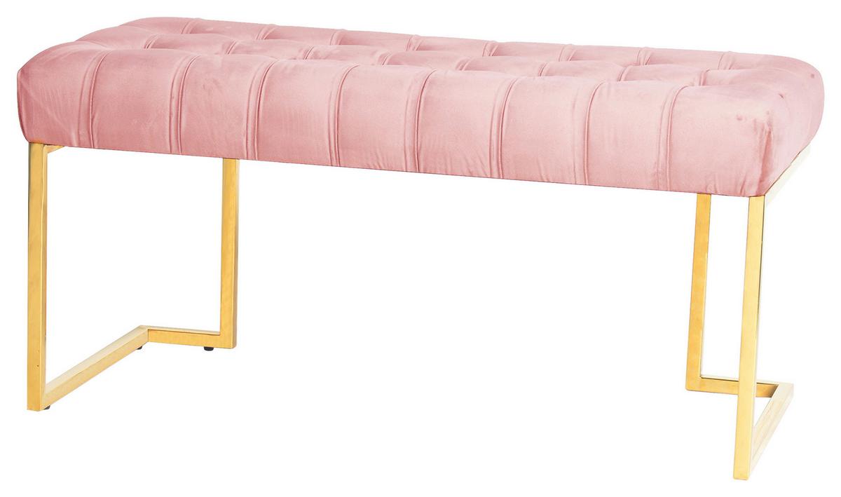 Taburetová lavice RARITY - starorůžová, Design, plast (47/48/100cm)