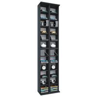 CD Regal Almera 42 cm Schwarz - Schwarz, KONVENTIONELL, Holzwerkstoff (42/183/20cm) - MID.YOU