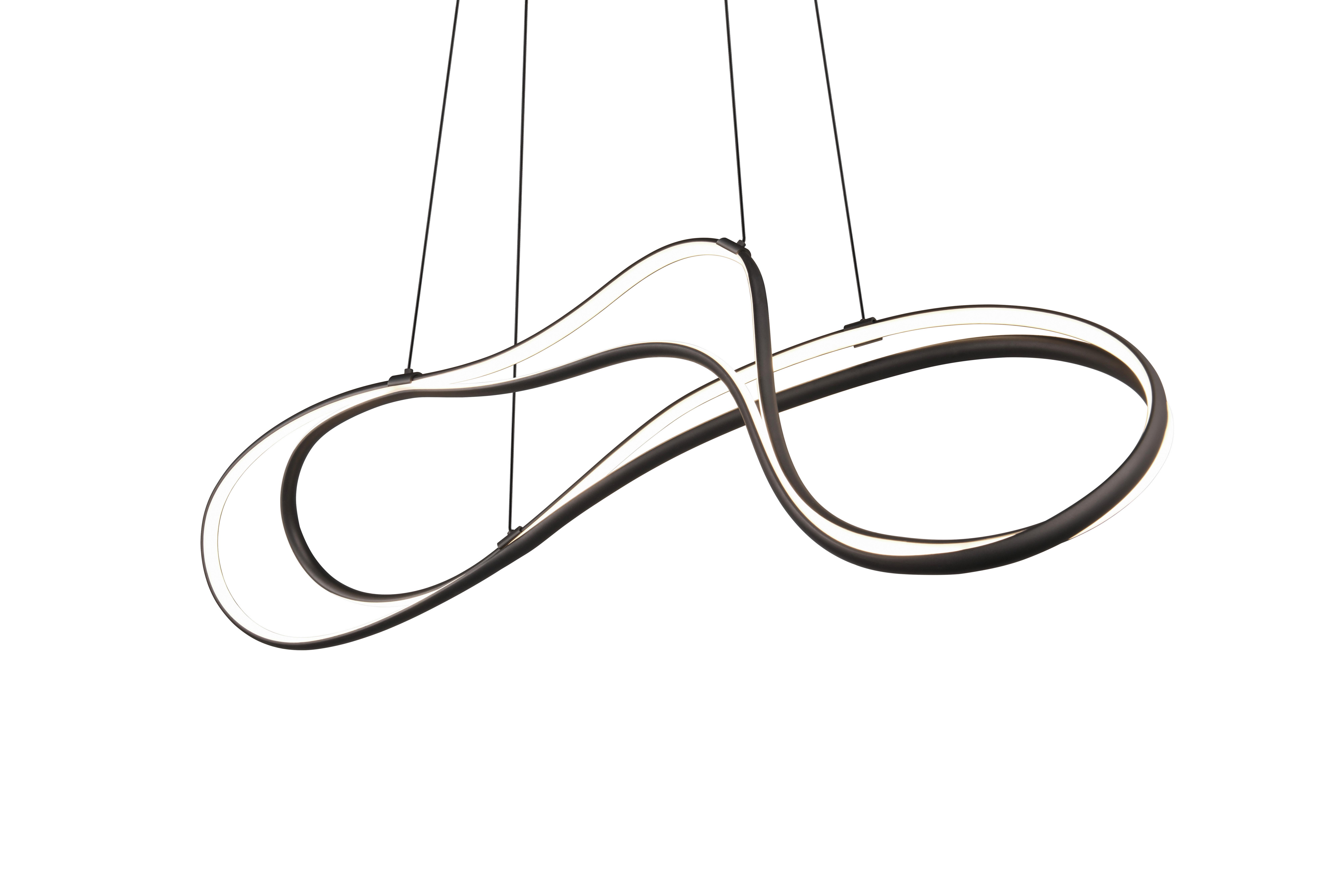 LED-Hängeleuchte 344310132  Nala - Schwarz, Design, Metall (113/24/150cm) - Trio Leuchten