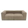 2-sitzer-sofa Schlammfarben B: 216 Cm - Schlammfarben/Schwarz, Design, Textil (216/69/108cm) - MID.YOU