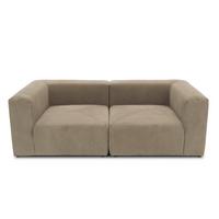 2-sitzer-sofa Schlammfarben B: 216 Cm - Schlammfarben/Schwarz, Design, Textil (216/69/108cm) - MID.YOU