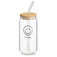 TRINKGLAS Glas, BxHxT: ca. 8x8x16 cm - Transparent, Trend, Glas (7,5/7,5/15,5cm)