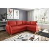 Ecksofa Compact Rot B: 227x168 cm - Buchefarben/Rot, Design, Leder/Textil (227/168cm) - Livetastic