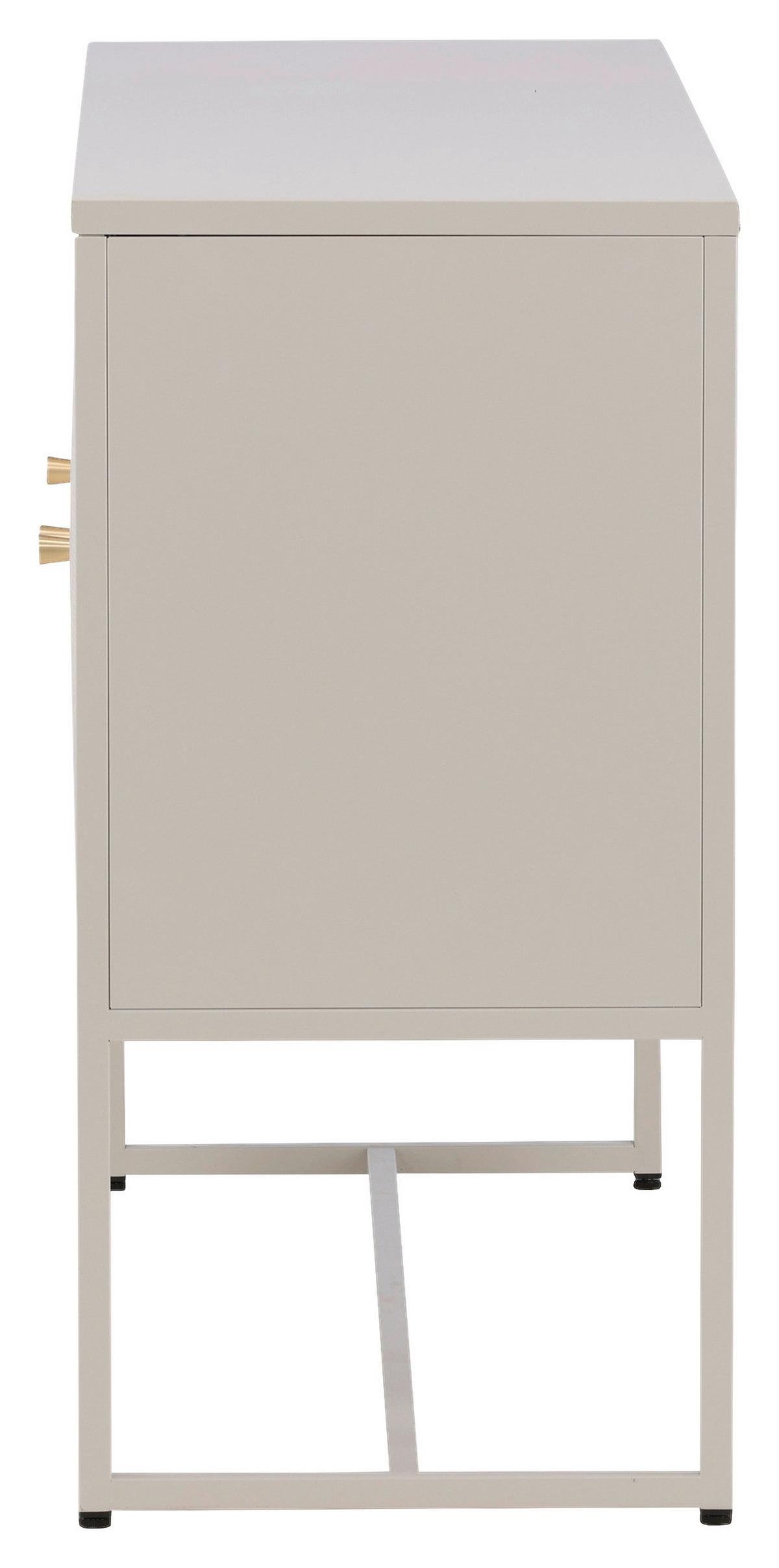 Sideboard Malla - Beige, Design, Metall (120/80/40cm) - Livetastic