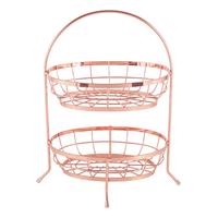 KOŠÍK NA OVOCIE EW-OK-1416K - medená, Basics, kov (27/17/41cm) - Echtwerk