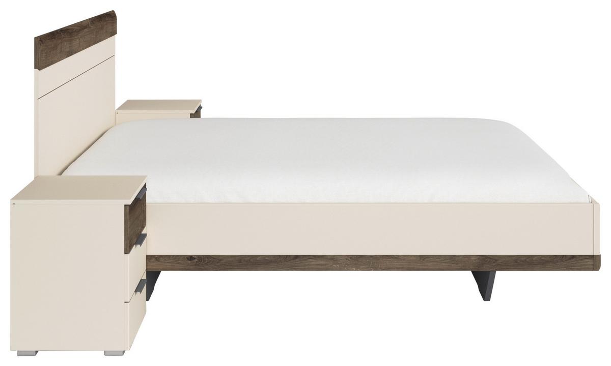 Doppelbett Sajo-Extra 180x200 cm Champagner - Champagner, Trend, Holzwerkstoff (180/200cm)